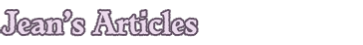 Jean’s Articles