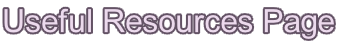 Useful Resources Page